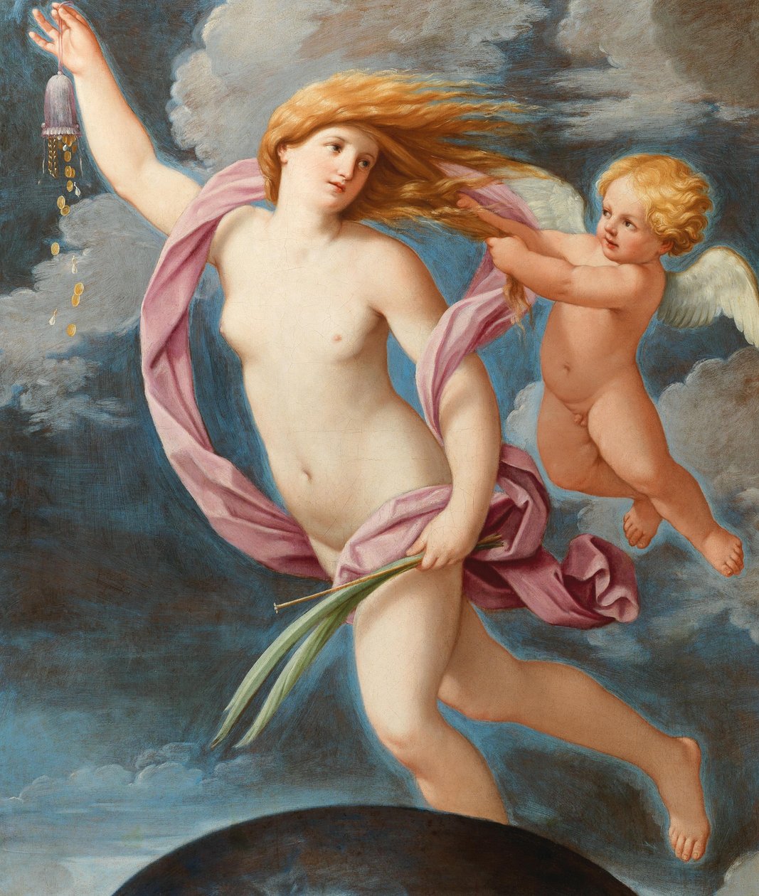 Fortuna med en handväska, ca 1636. av Guido Reni