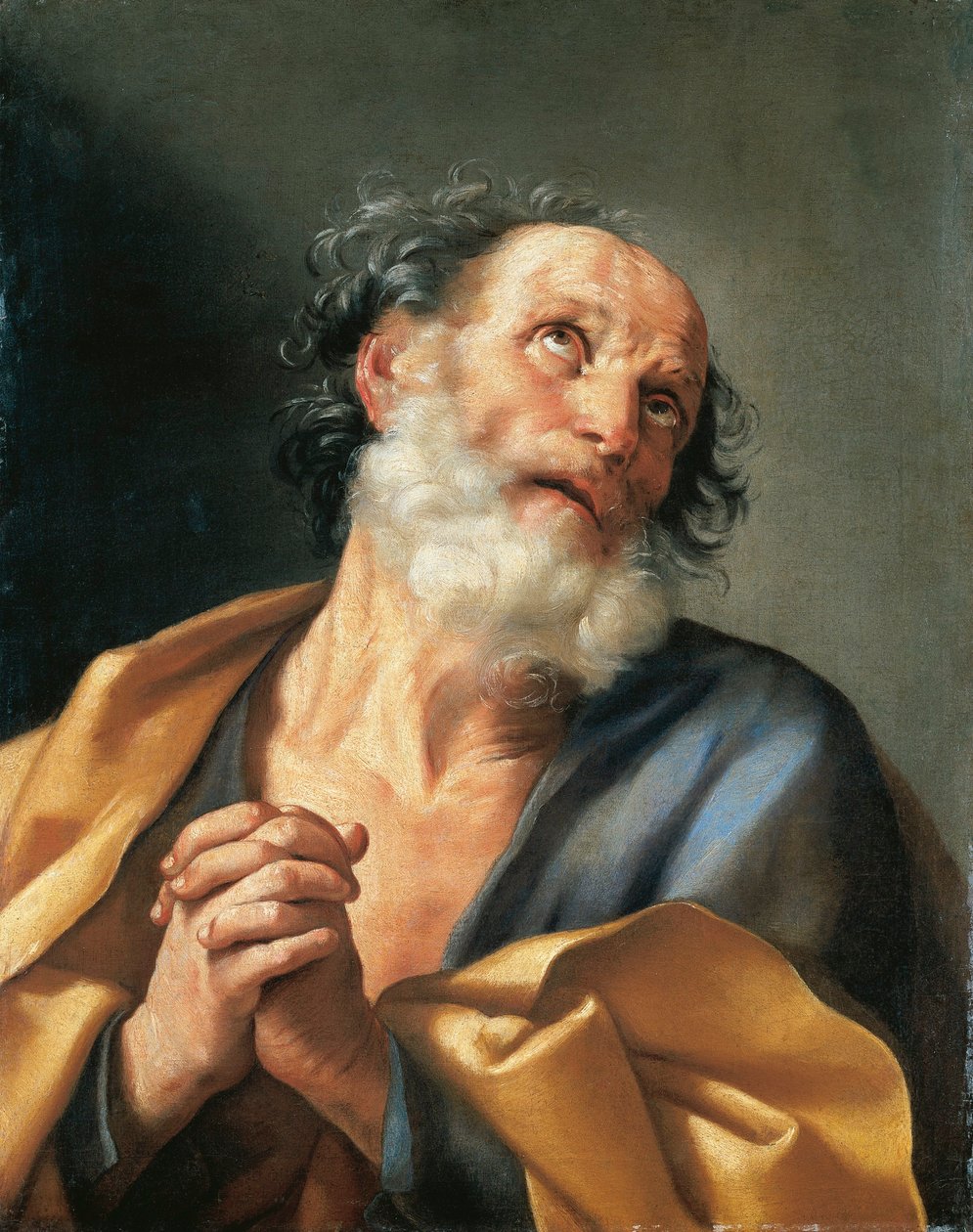 Italien, Porträtt av Sankt Peter som gråter av Guido Reni