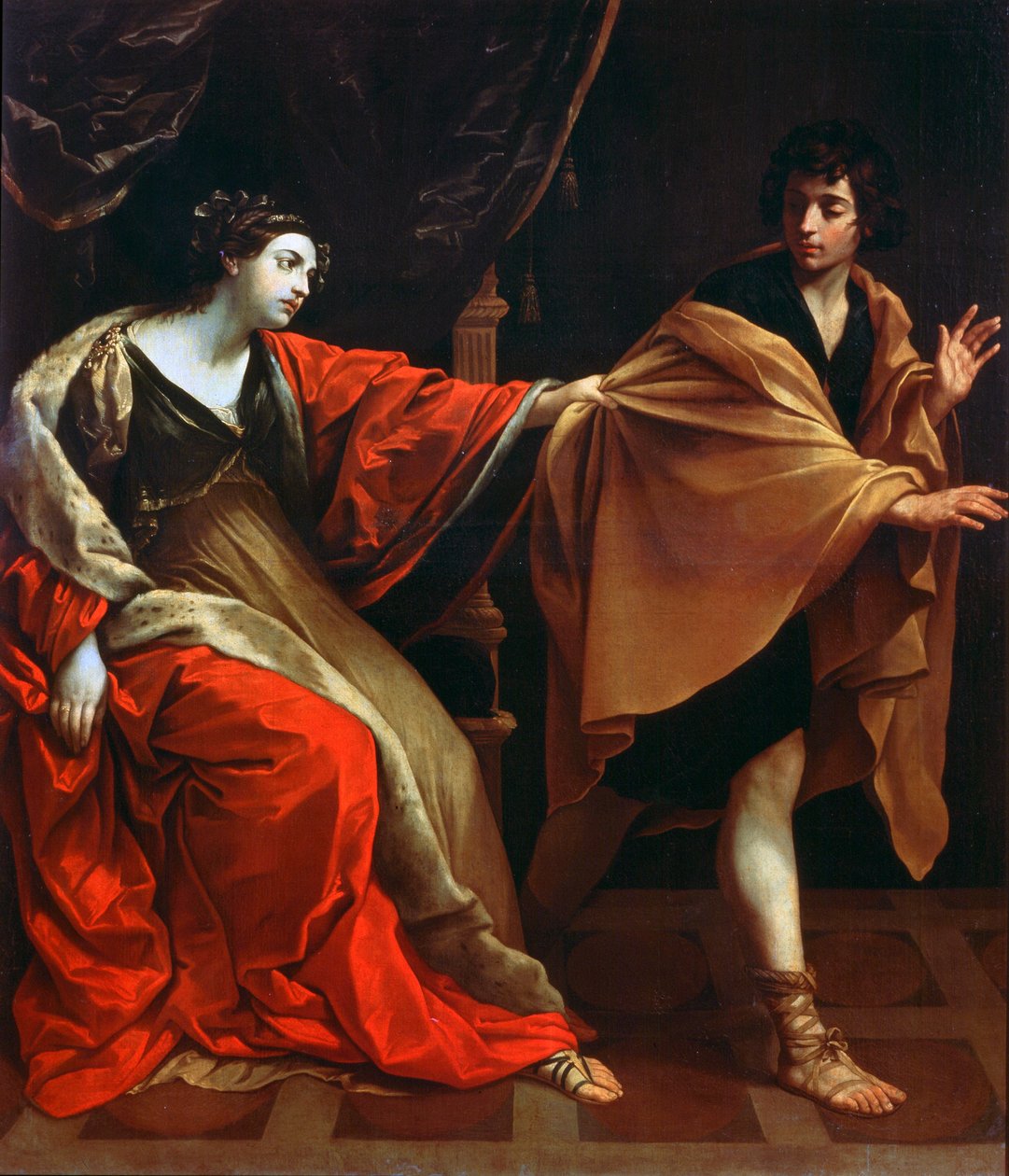 Josef och Potifars hustru, c1626 av Guido Reni