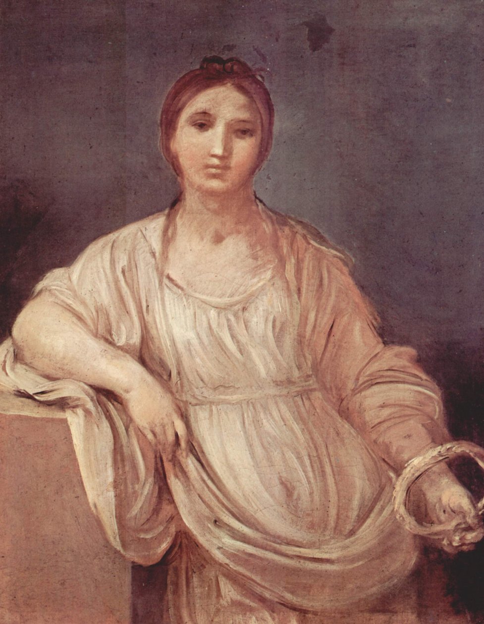 Porträtt av flicka med krona av Guido Reni