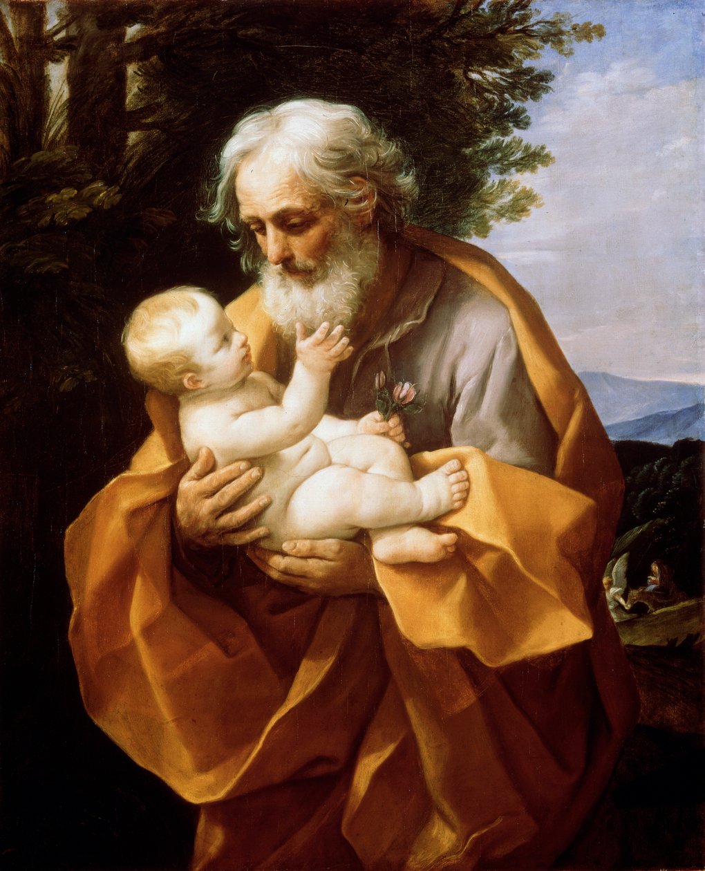 Saint Joseph med spädbarnet Kristus, 1620-talet. av Guido Reni