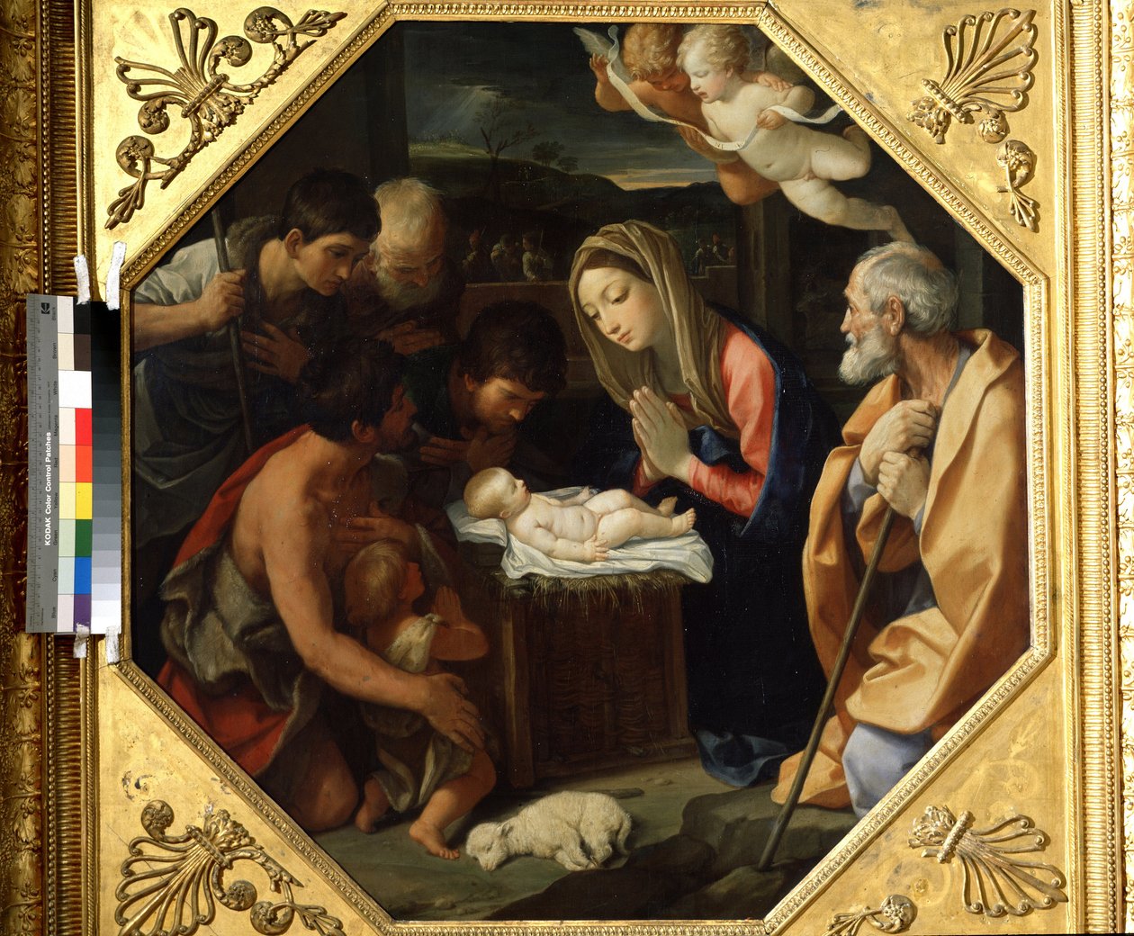 Tillbedjan av Kristusbarnet av Guido Reni