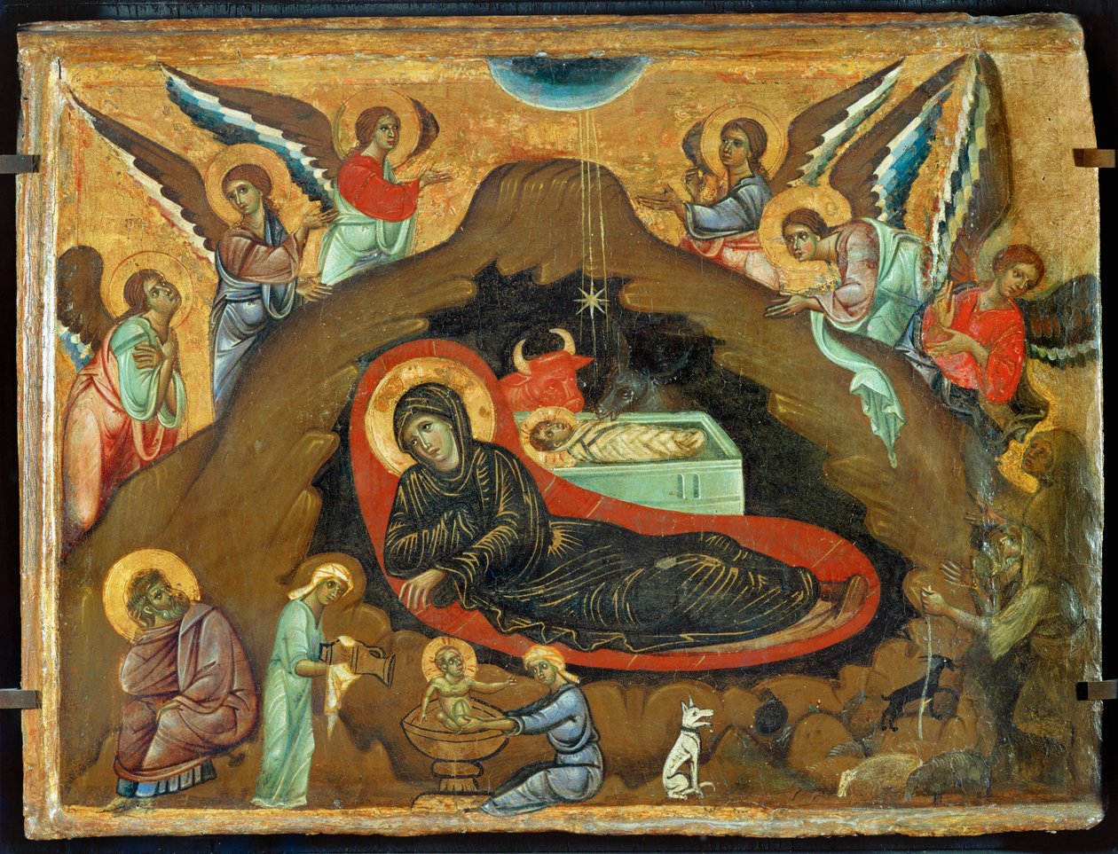 Födelsekrubba (trä) av Guido da Siena