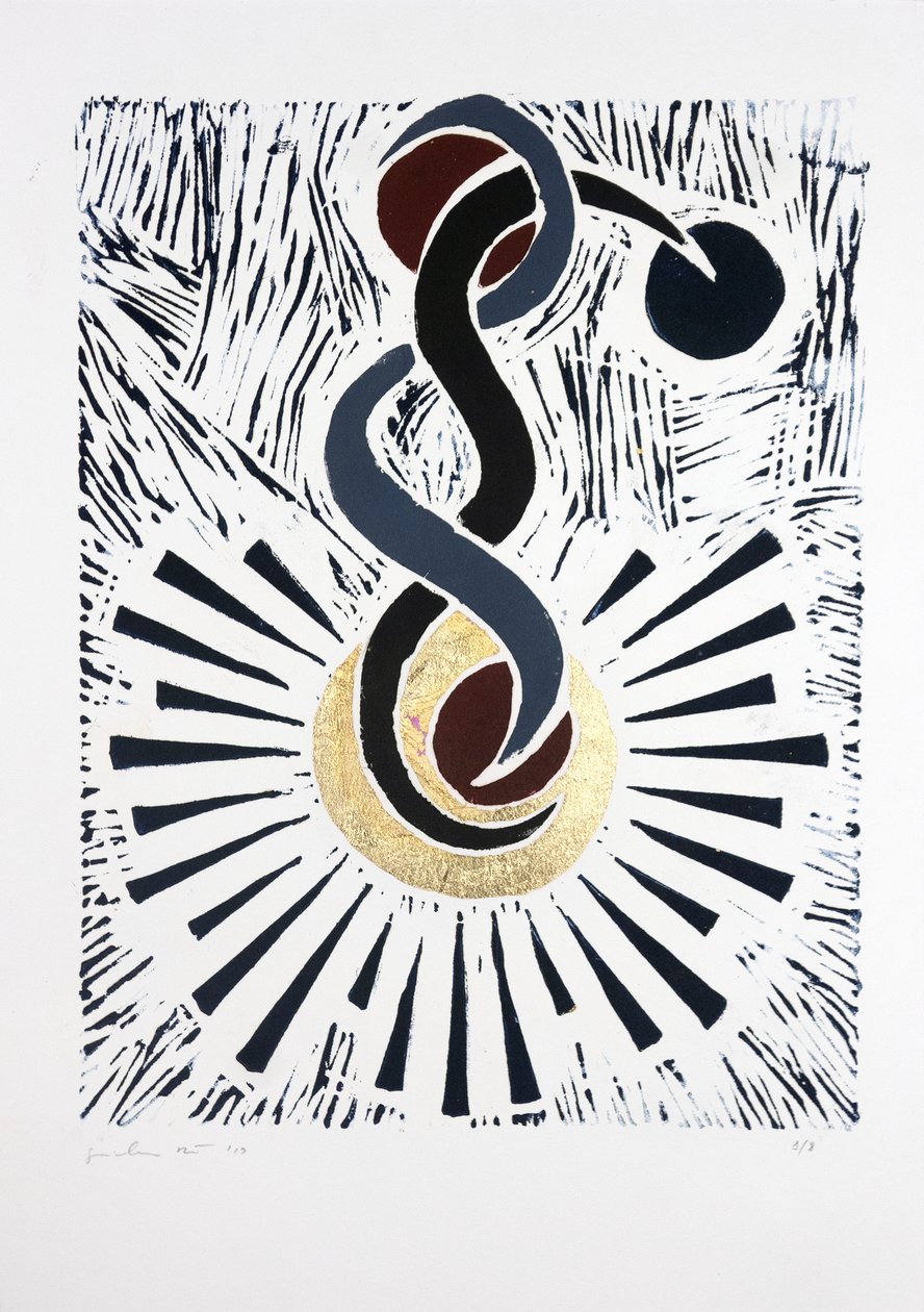 Inverted Ballerina Nº2, 2019 (linosnitt) av Guilherme Pontes