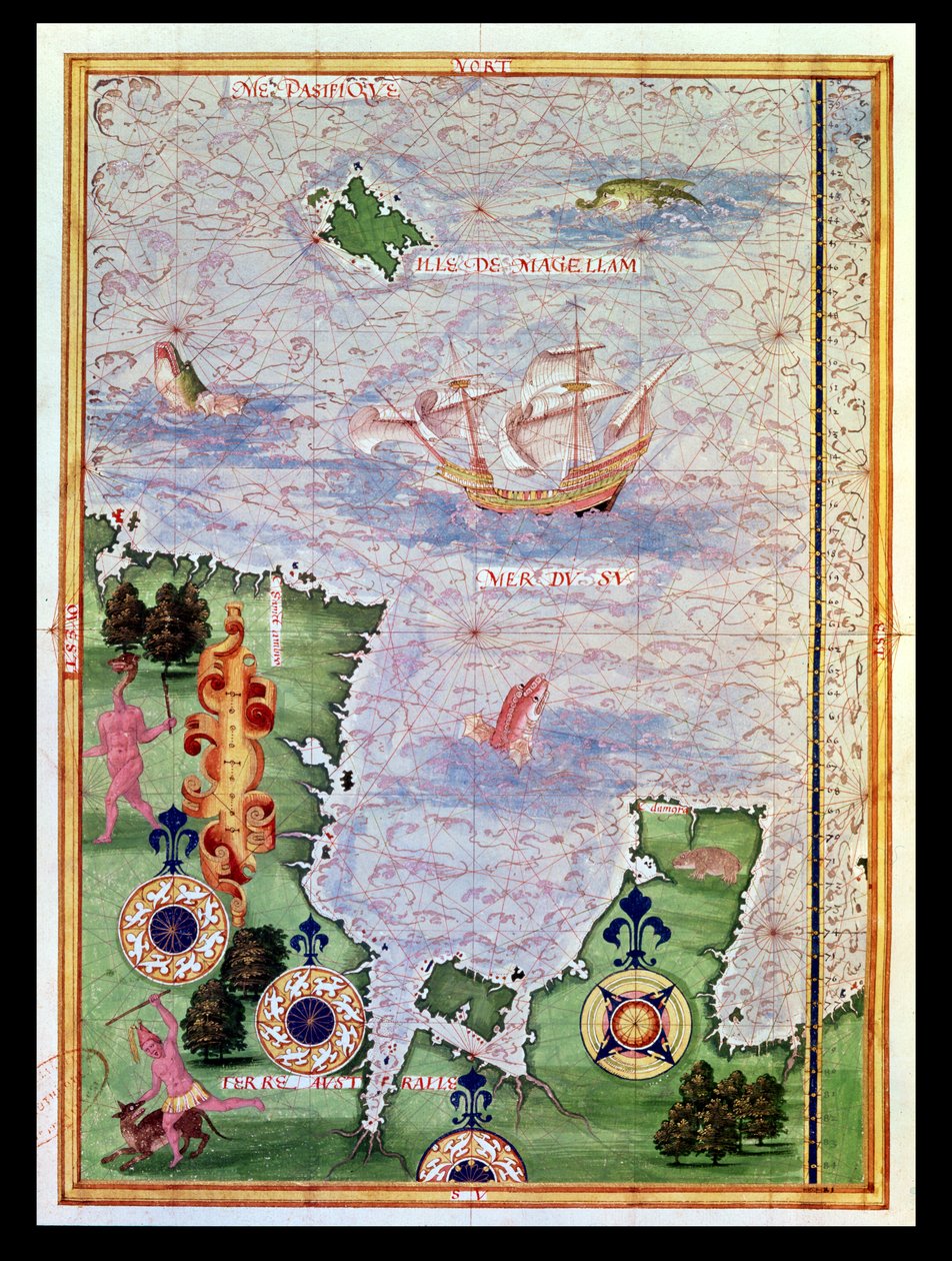 Fol.31v Karta över Australien och Magellan Island från 