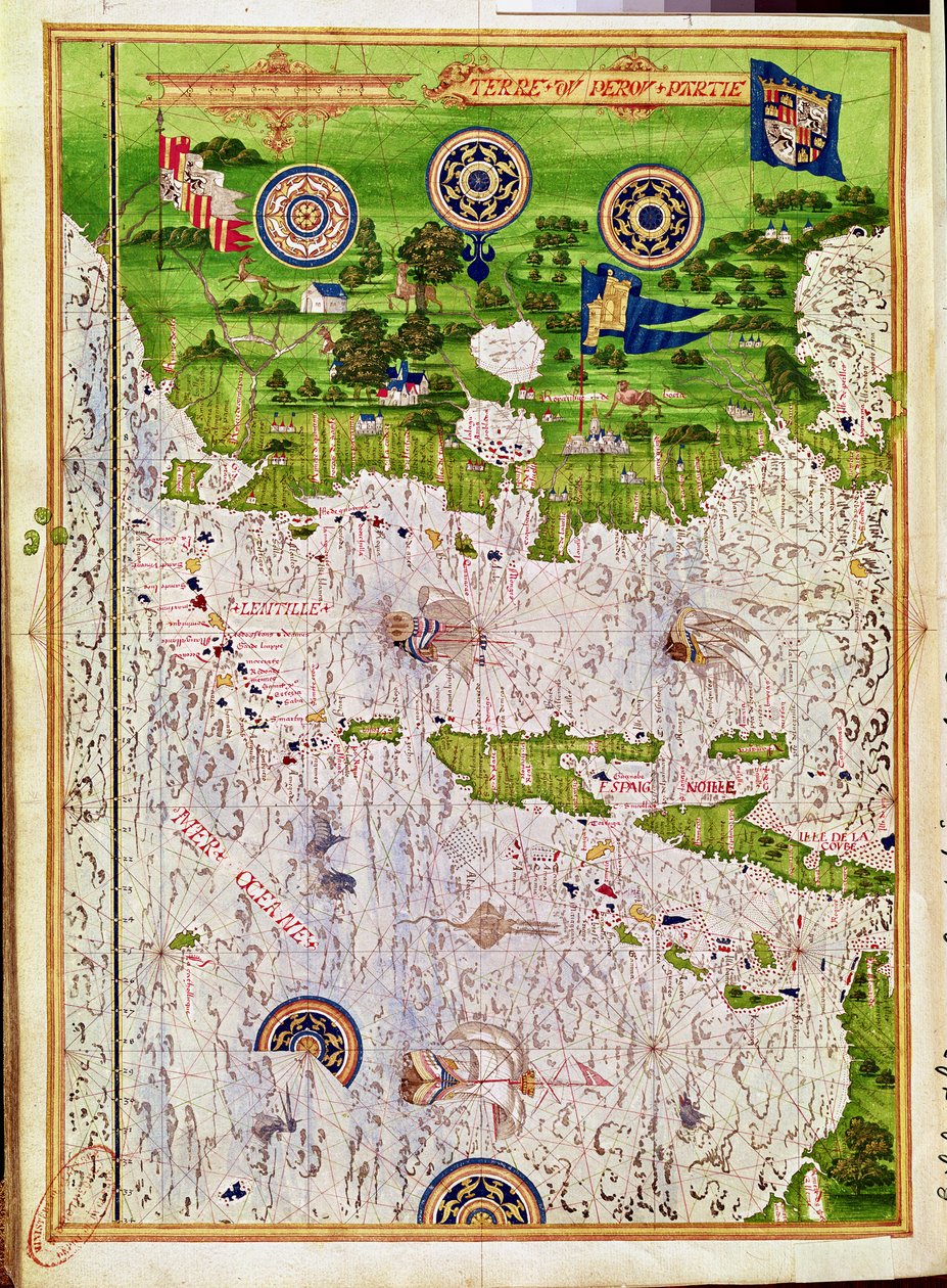 Fol.47v Karta över Peru, från 