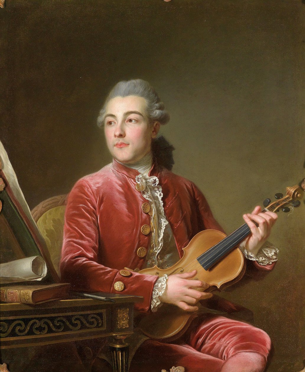 Herr med fiol av Guillaume Voiriot