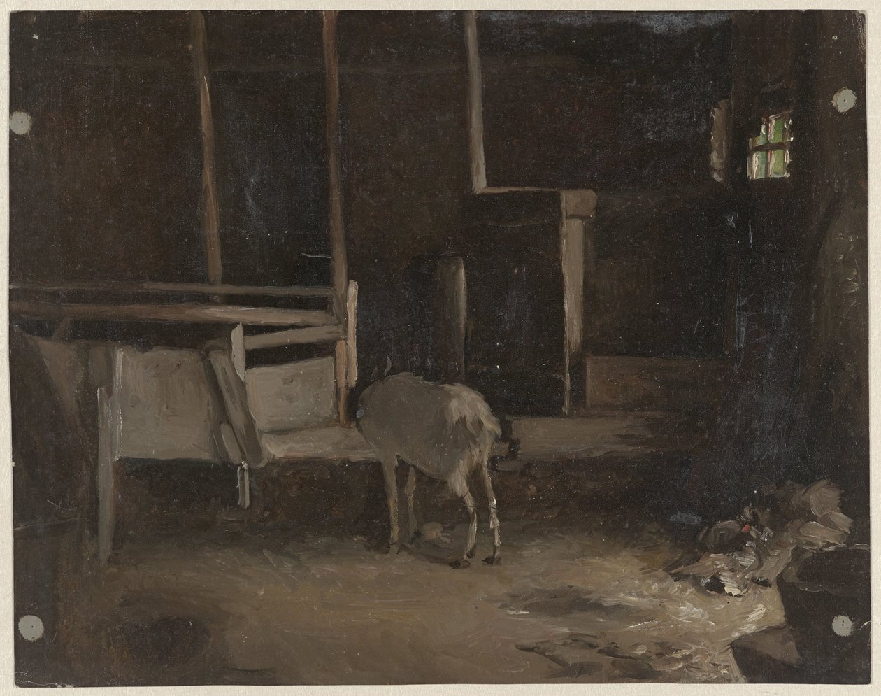 Unge i ett stall av Guillaume Anne van der Brugghen