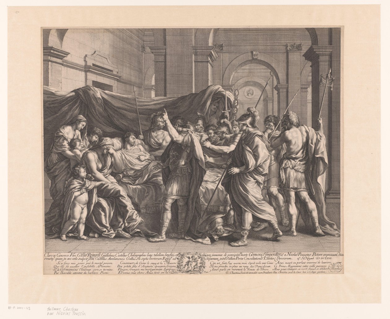 Germanicus på sin dödsbädd av Guillaume Chasteau