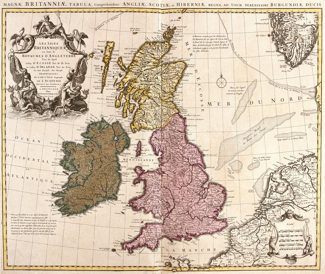 Storbritannien och Irland av Guillaume Delisle