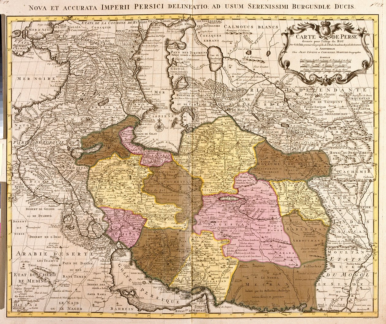 Karta över Persien (etsning av Guillaume Delisle