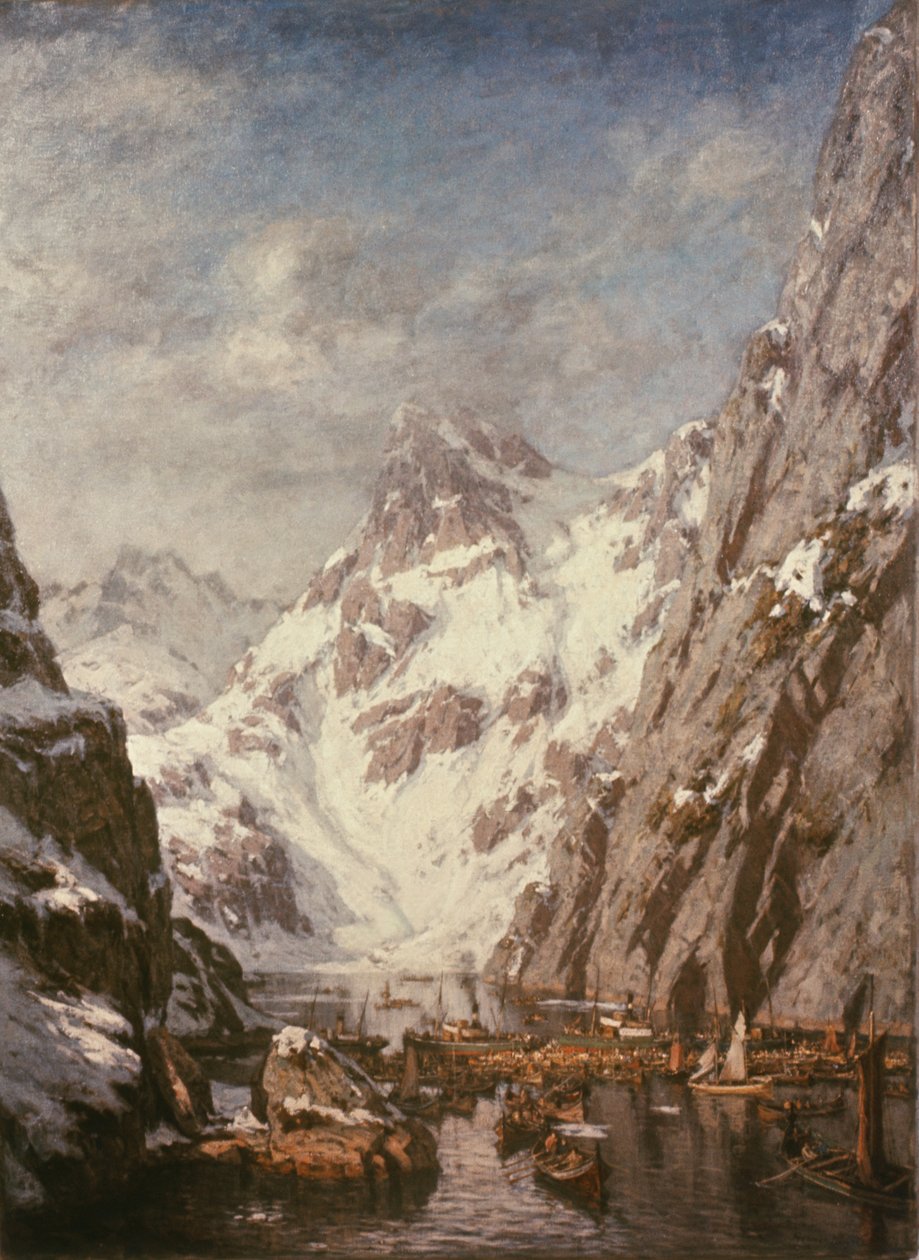 Slaget vid trollfjorden (målning) av Gunnar Berg