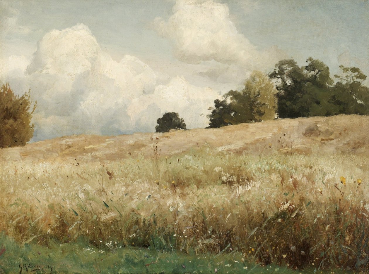  Sadesfalt, landskapsstudie av Gustaf Rydberg