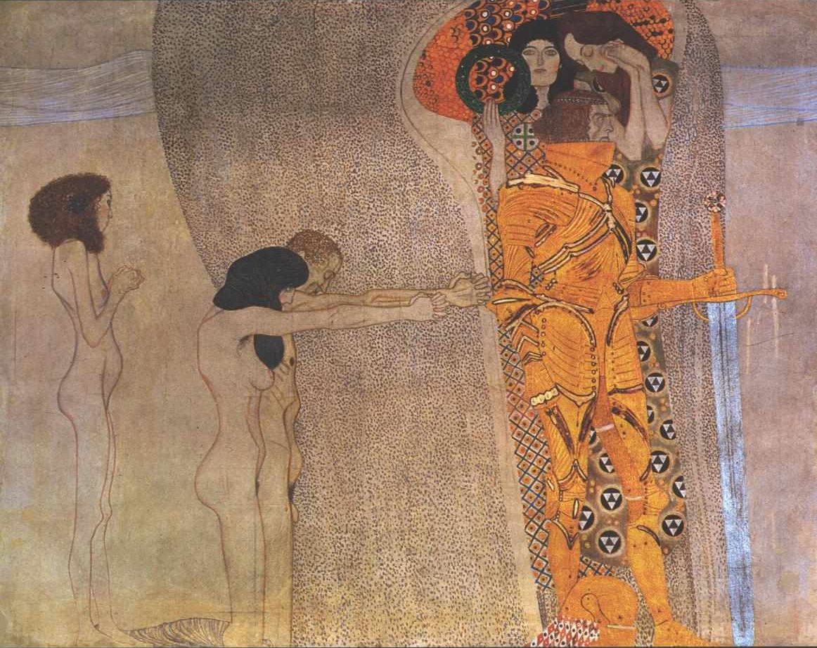 Beethovenfries - Detail av Gustav Klimt