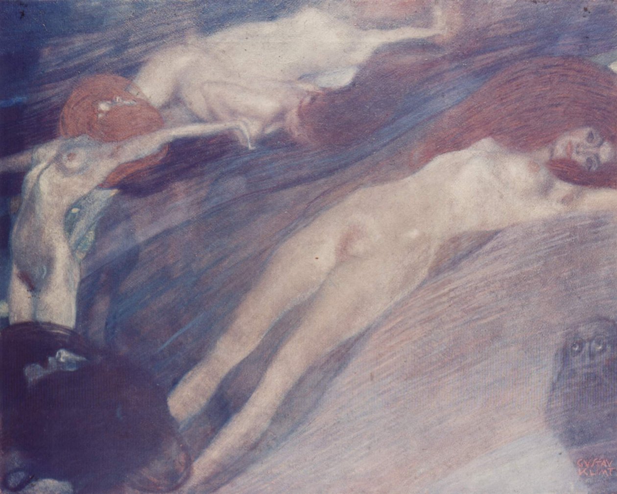 Bewegte Wasser av Gustav Klimt