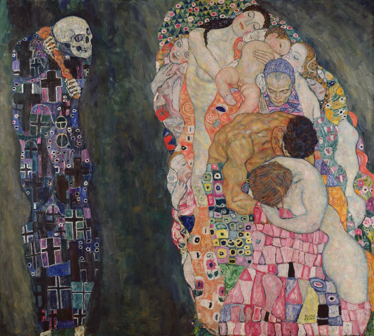 Döden och livet, c.1911 av Gustav Klimt