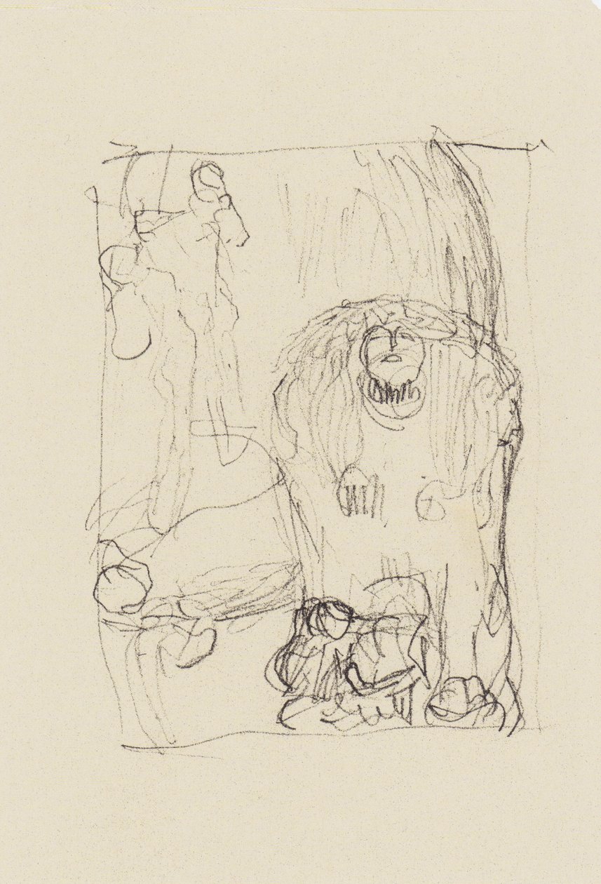 Sfinxen, älskare med barn, figur på nedre kanten av Gustav Klimt
