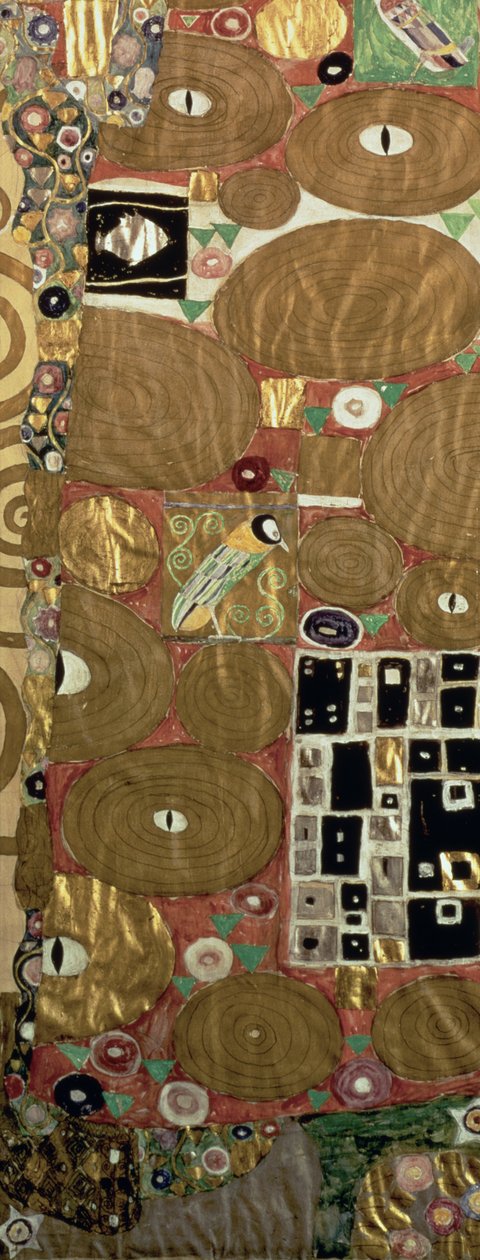 Uppfyllelse (Stoclet Frieze) c.1905-09 (tempera, wc) (detalj av 65884) av Gustav Klimt