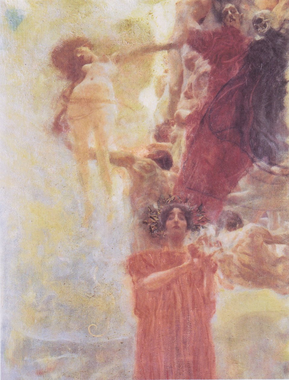 Målad utkastskomposition för medicin. Jpeg av Gustav Klimt
