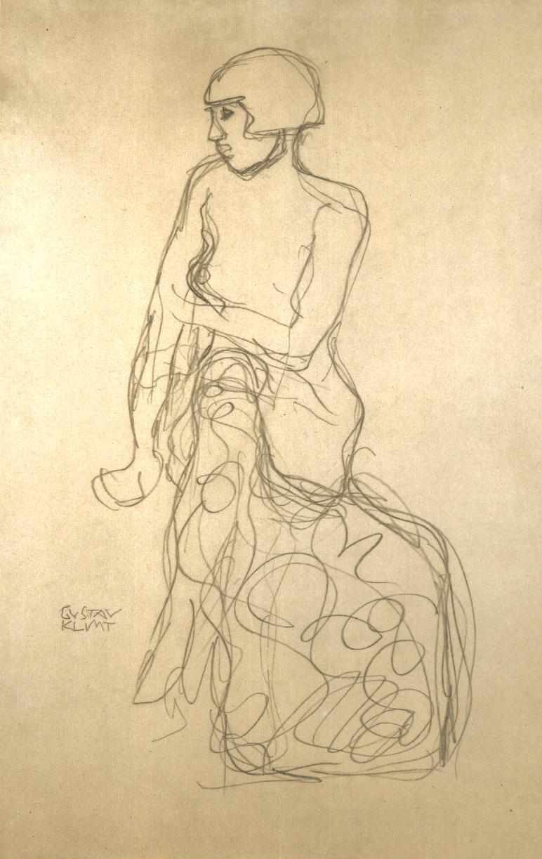 Halbtakt nach links av Gustav Klimt