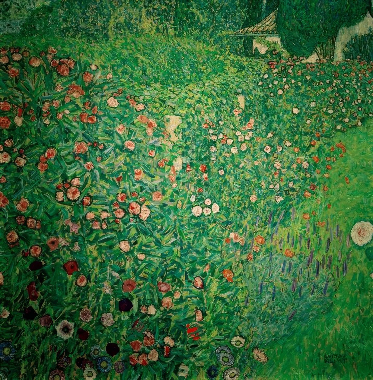 Italiensk trädgårdslandskap av Gustav Klimt