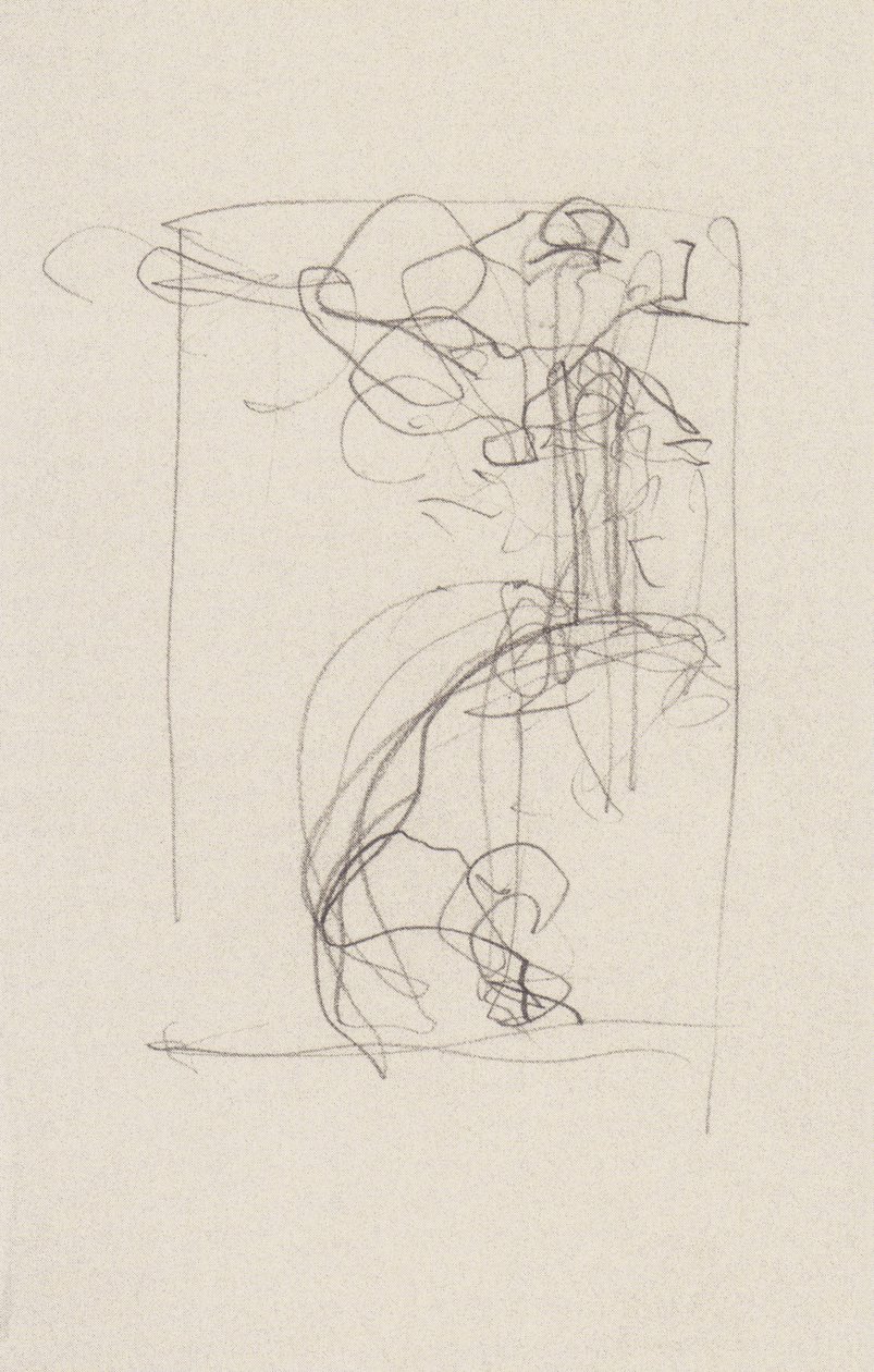 Justitia med sitt svärd draget från en förhöjd position av Gustav Klimt