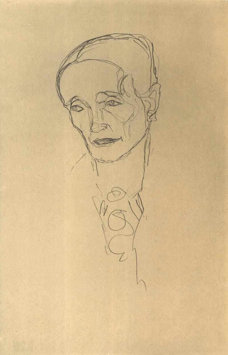 Kopfstudie einer alten Frau av Gustav Klimt