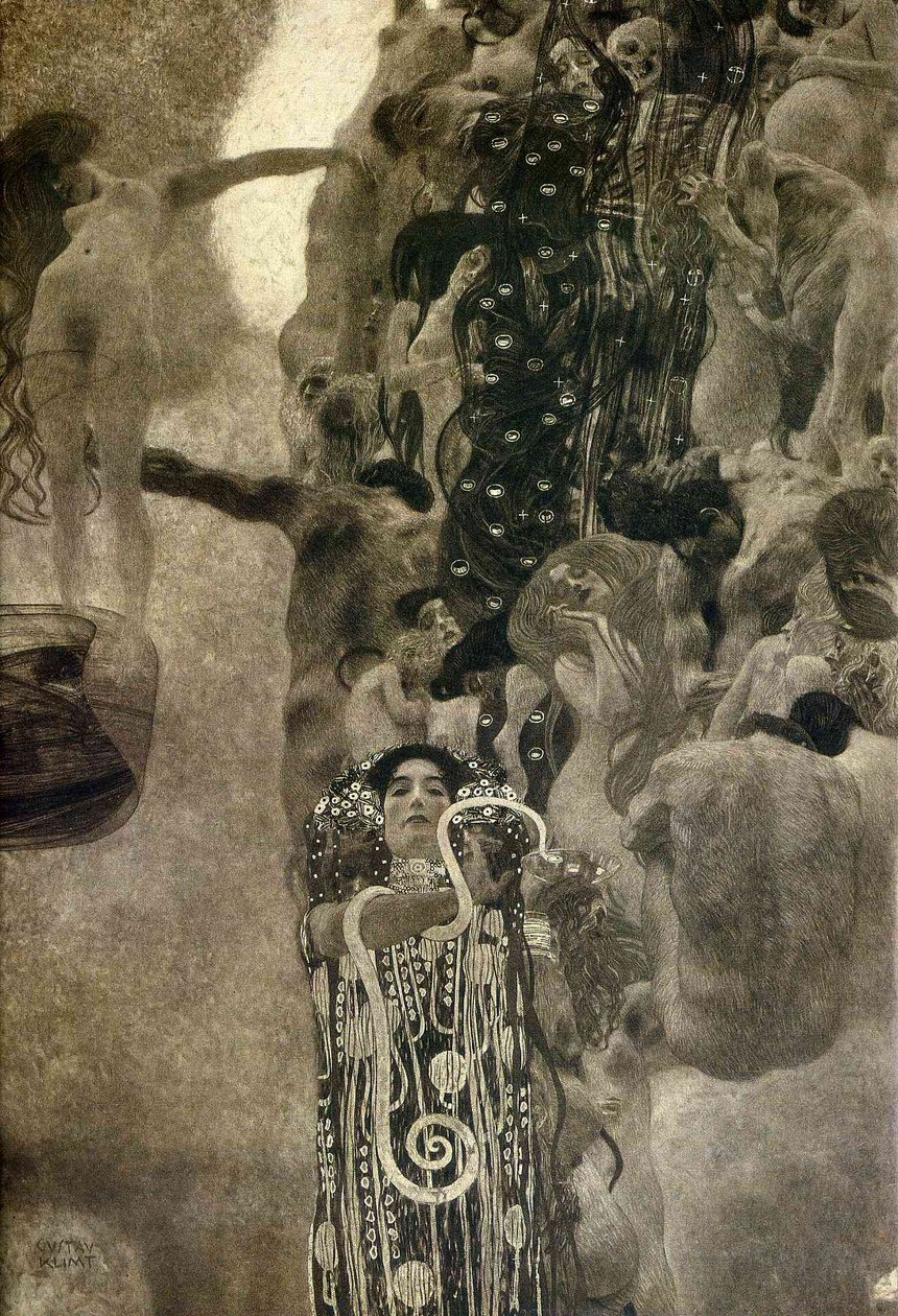 Medicine final state av Gustav Klimt