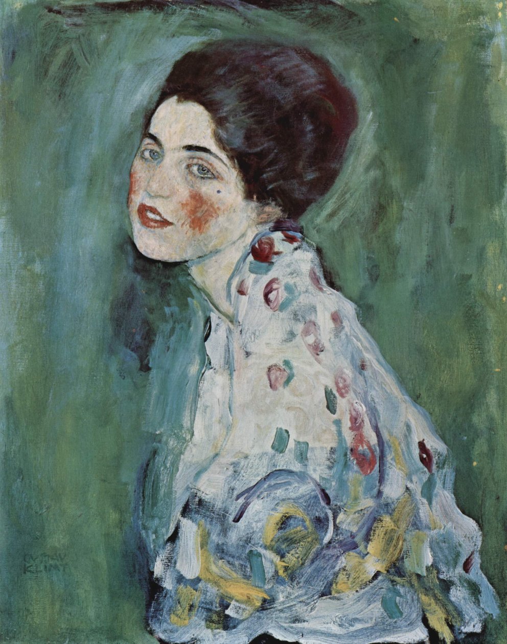 Porträt einer Dame av Gustav Klimt
