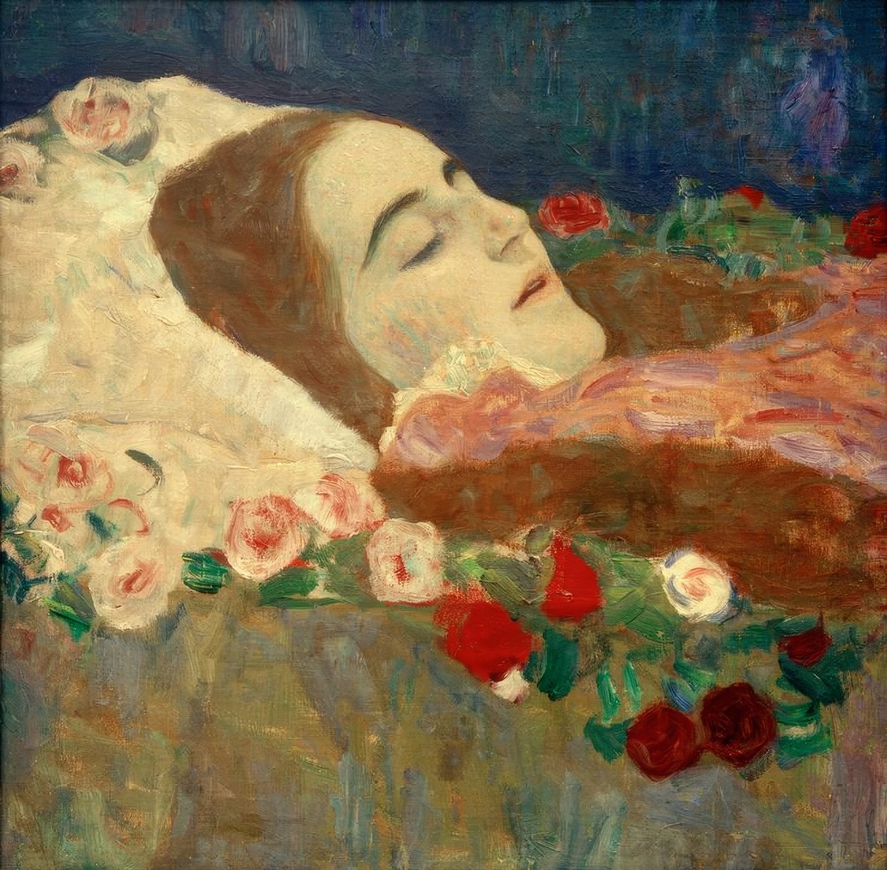 Ria Munk på sin dödsbädd av Gustav Klimt