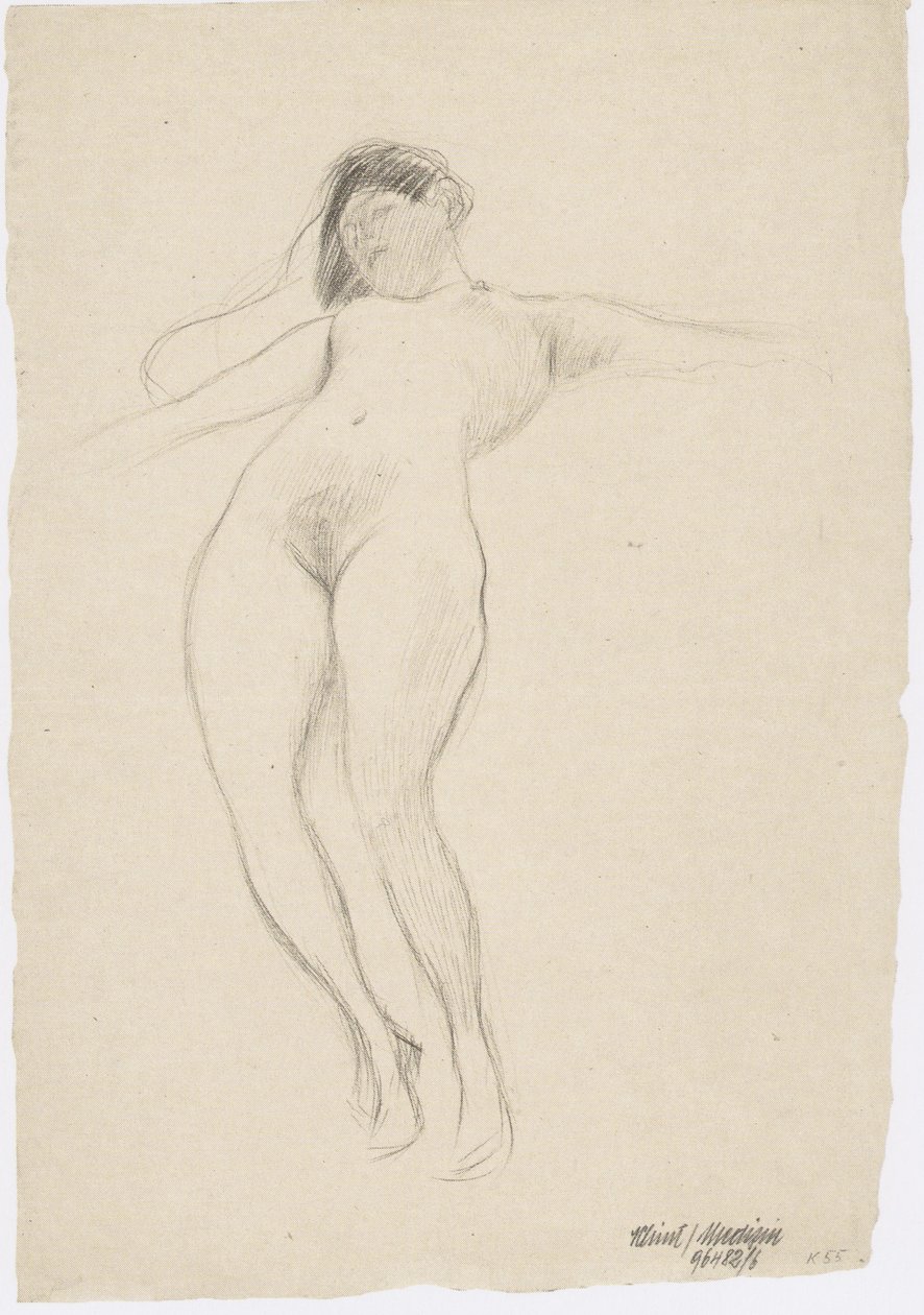 Levande med utsträckta armar av Gustav Klimt