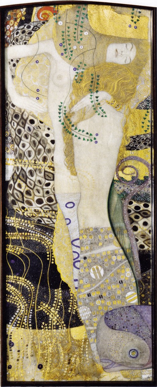 Water orms I (flickvänner) av Gustav Klimt