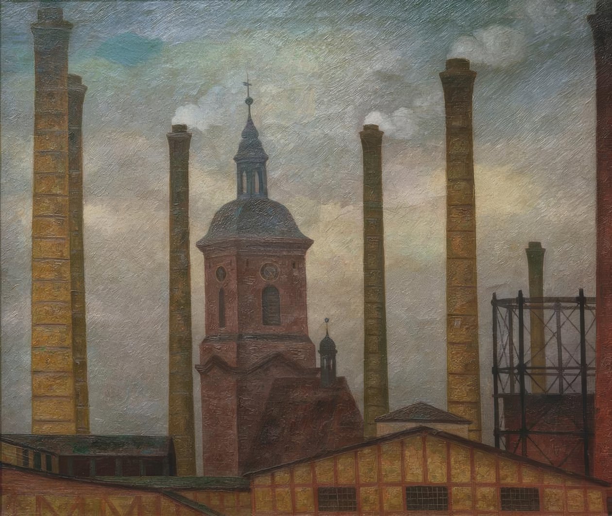 G.Wunderwald, kyrka och fabrik av Gustav Wunderwald