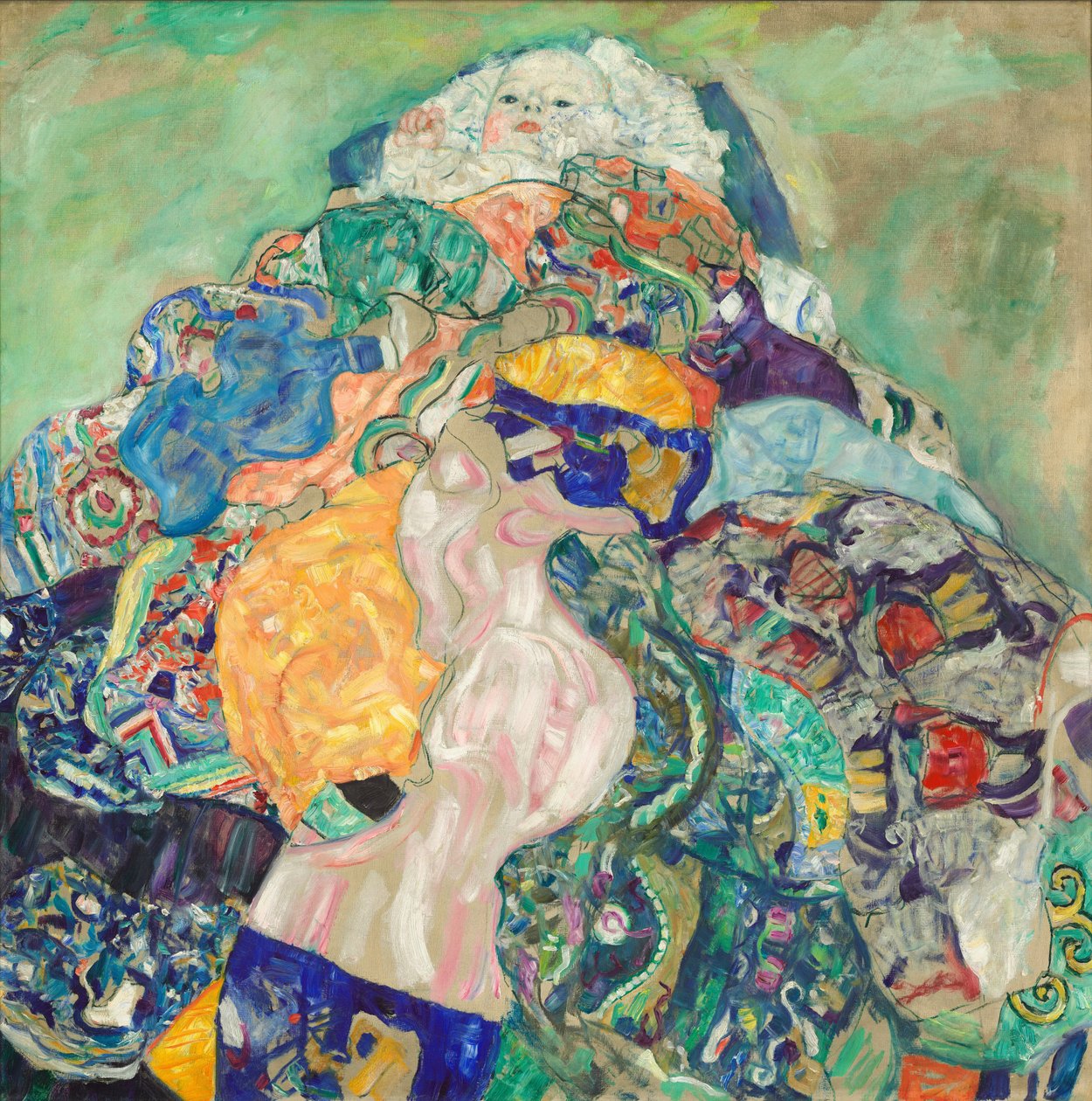 Baby (vagga) av Gustav Klimt