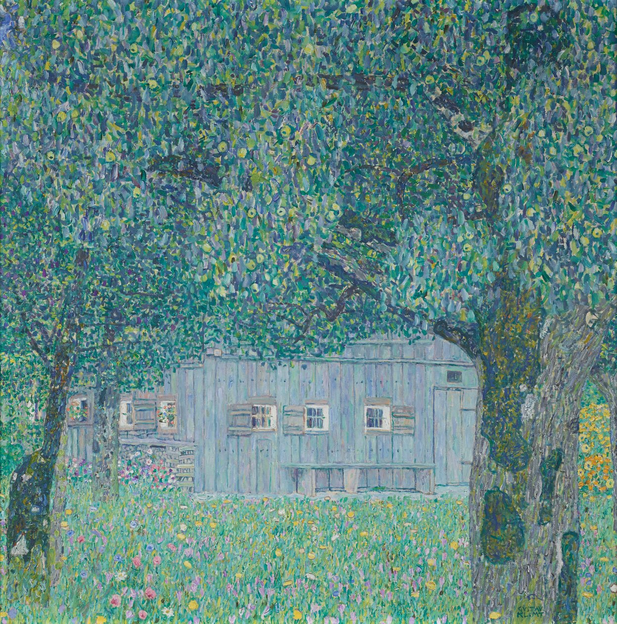 Bondgård i Buchberg (Övre Österrikisk bondgård) av Gustav Klimt