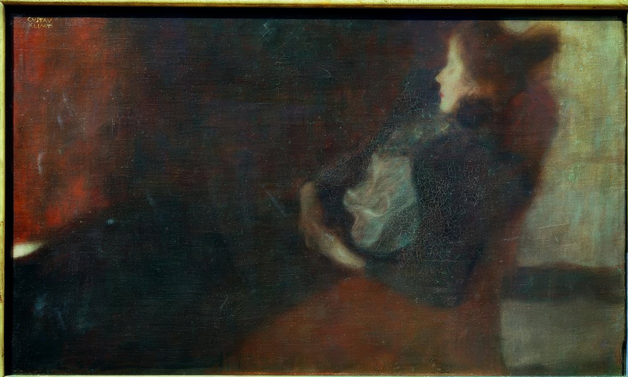 Damen vid eldstaden av Gustav Klimt