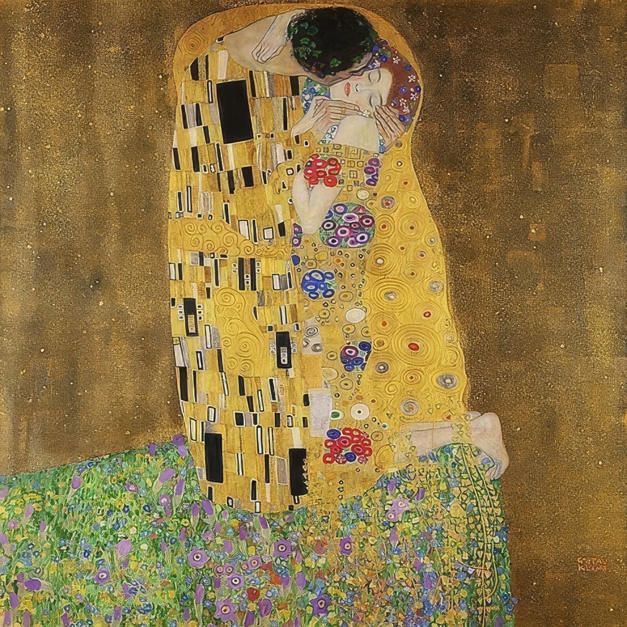 Kyssen. 1907/08 av Gustav Klimt