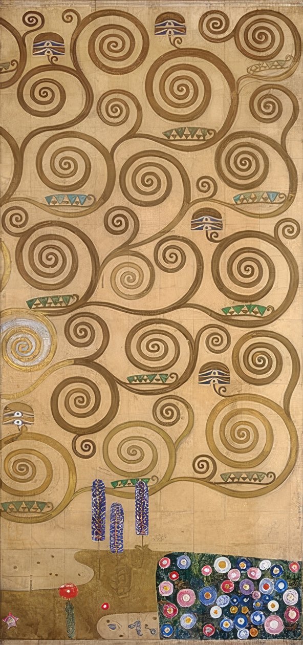 Design för stocletfrisen. Detalj. 1905/09 av Gustav Klimt