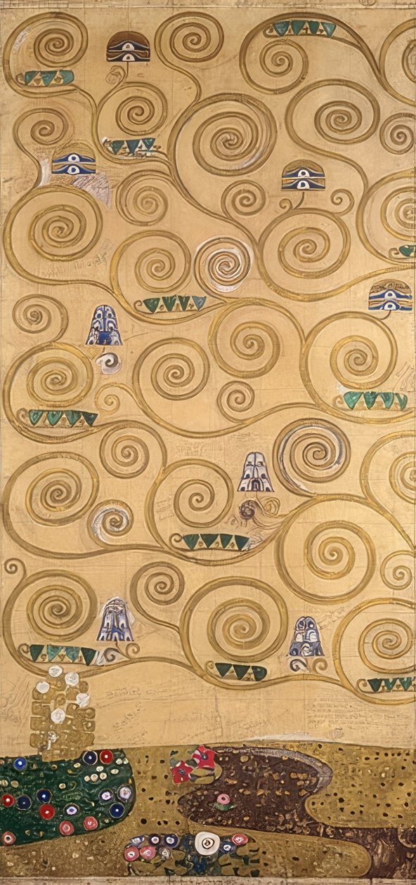 Design för stocletfrisen. Detalj. 1905/09 av Gustav Klimt
