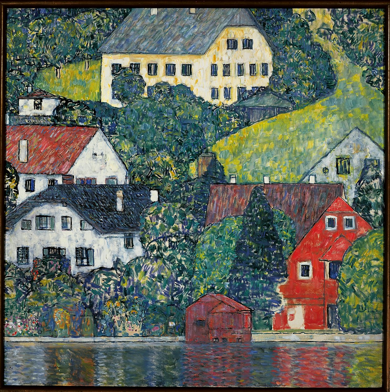 Hus vid Unterach vid Attersee, c.1916 av Gustav Klimt