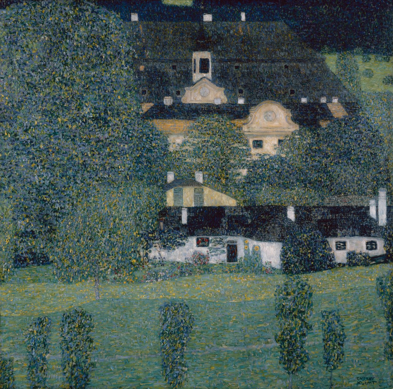Kammer slott vid sjön Attersee II av Gustav Klimt