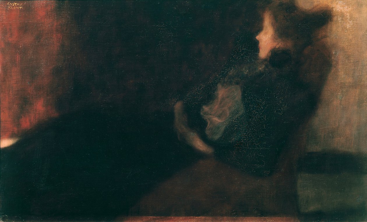 Damen vid den öppna spisen av Gustav Klimt