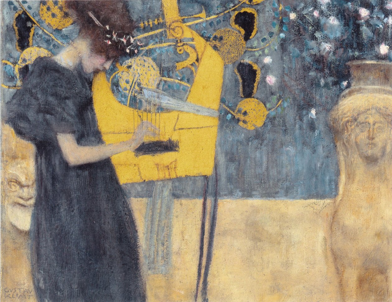 Musik I, 1895. av Gustav Klimt