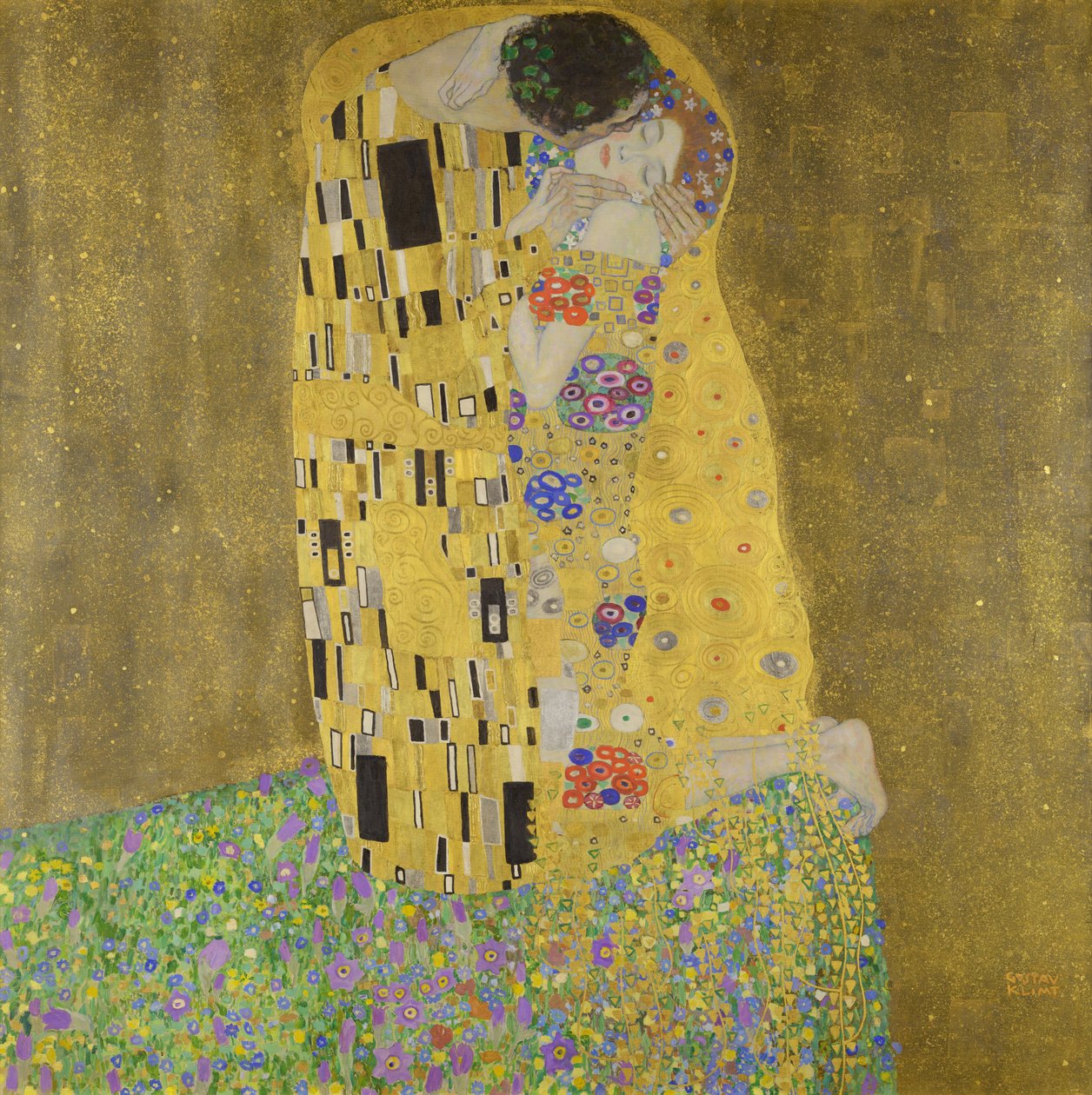 Kyssen, 1907-08 av Gustav Klimt