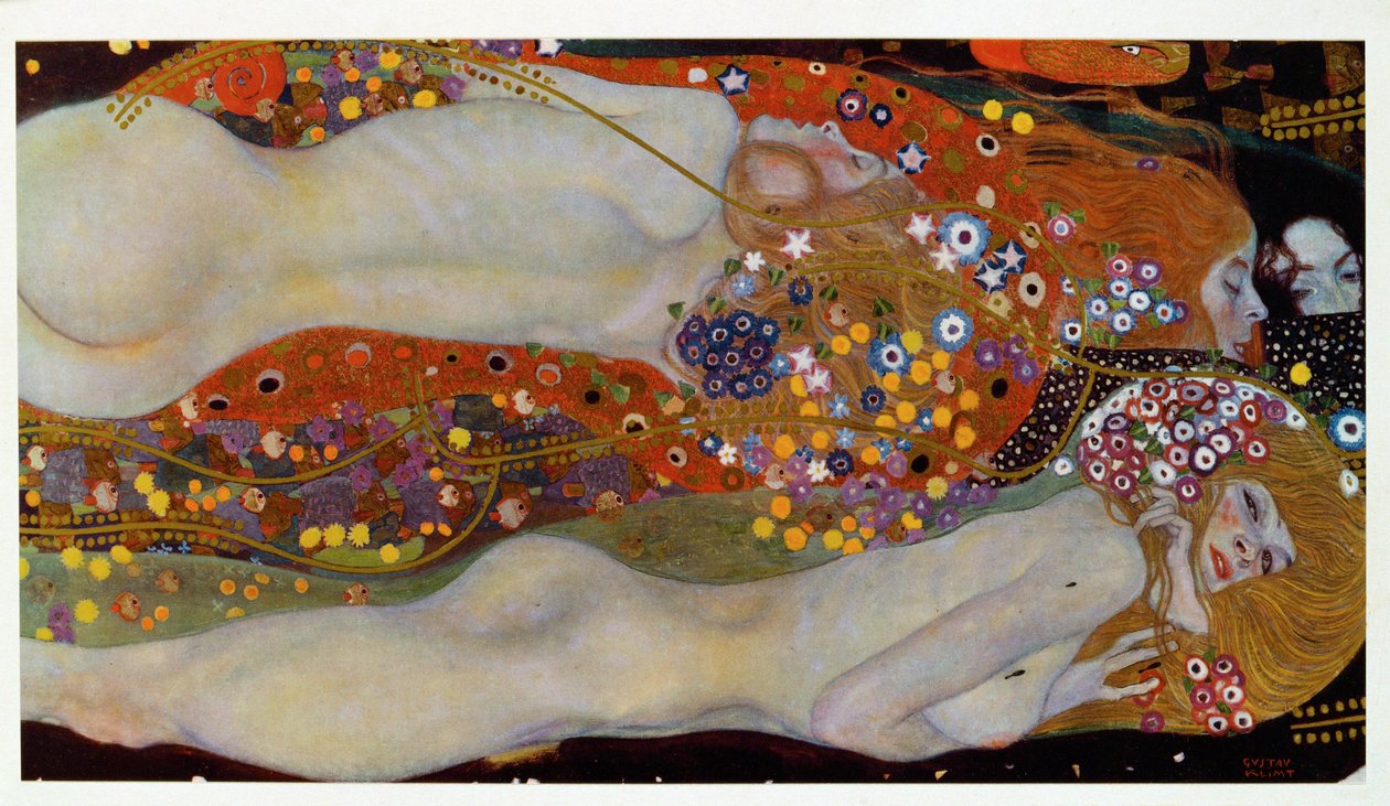 Vattenslangar II (Vännerna) av Gustav Klimt