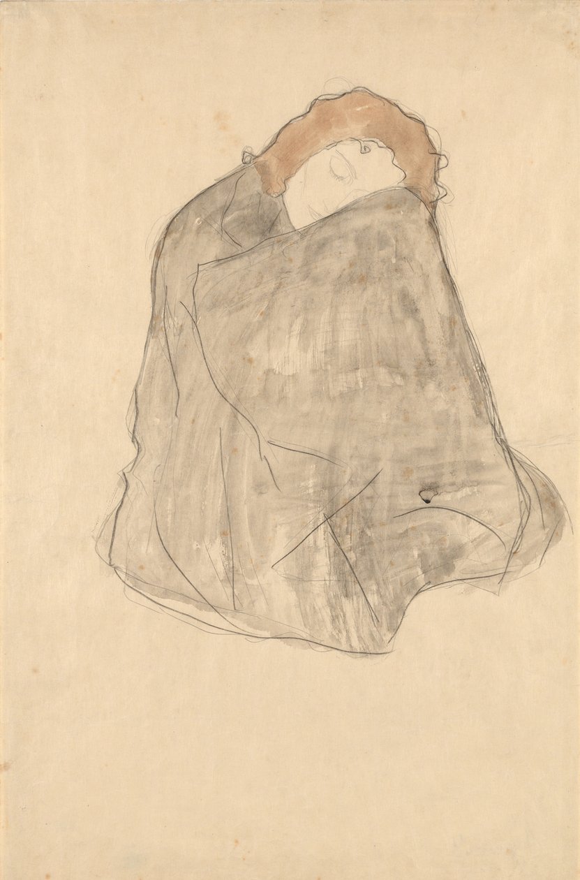 Kvinna sittande av Gustav Klimt
