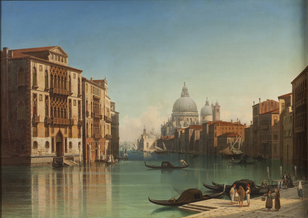 Utsikt över Canal Grande i Venedig, 1860 av Gustaf Wilhelm Palm