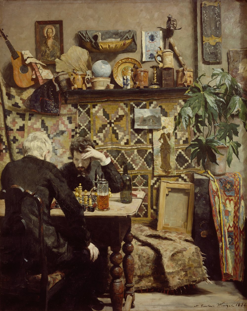 Schackspelare av Gustav Wentzel