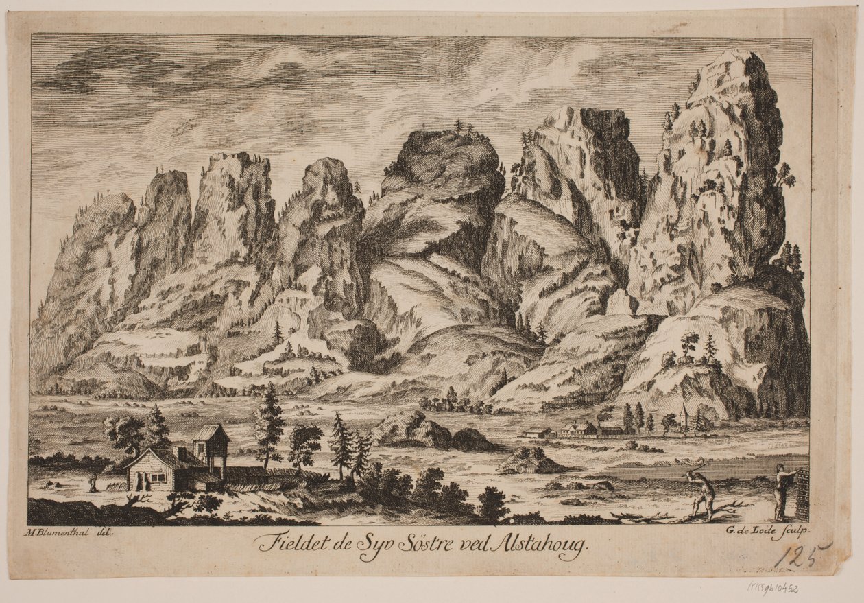 "De sju systrarnas berg vid Alstahaug" av Gustav de Lode