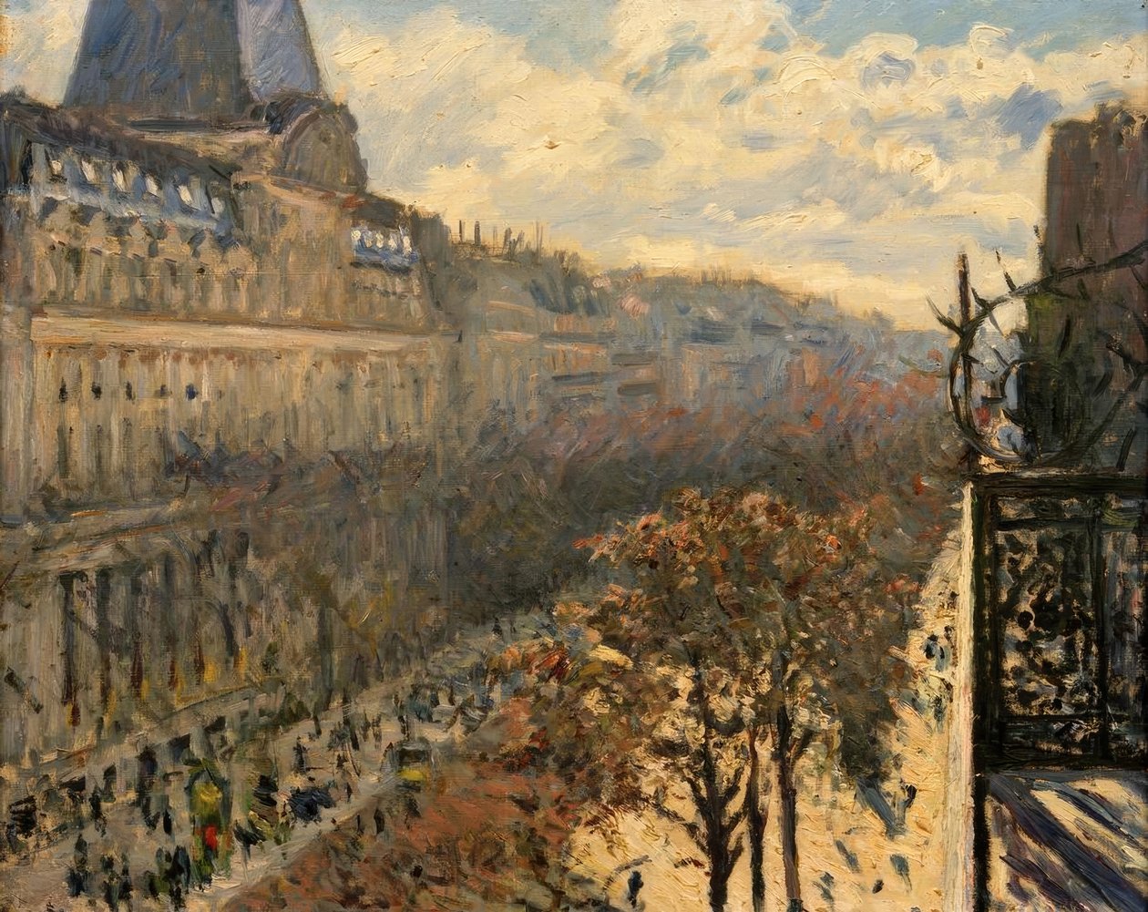 Boulevard des Italiens av Gustave Caillebotte